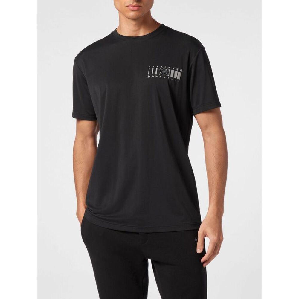 Plein Sport Men Plein Sport Jersey T-Shirt With Back Logo Print